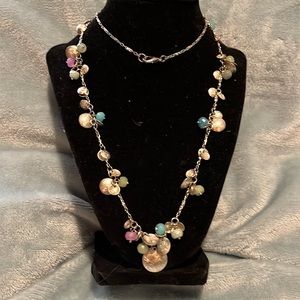 Vintage necklace with gemstones